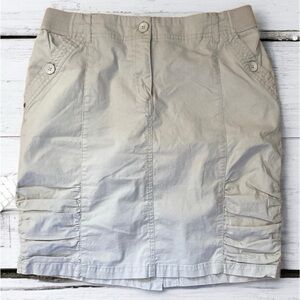 TRIBAL💫 Women's Beige Skirt with Ruching Detail